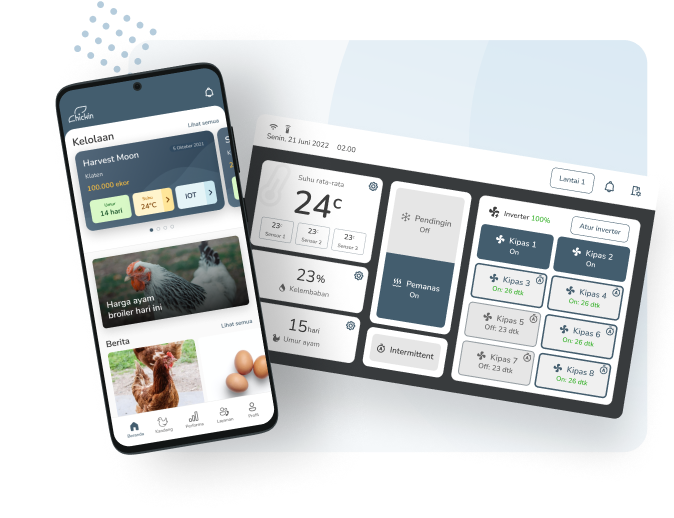 Dashboard monitoring IoT kandang ayam closed house